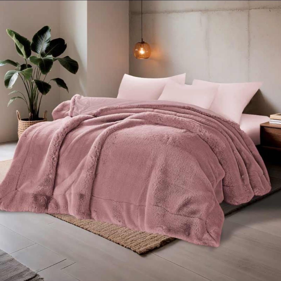 Premium Faux Rabbit Fur Blanket