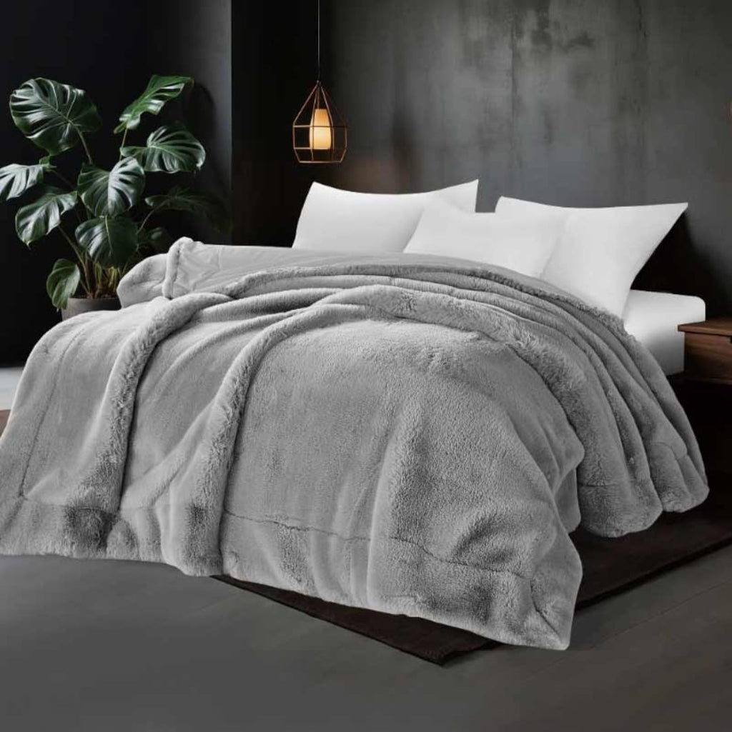 Premium Faux Rabbit Fur Blanket
